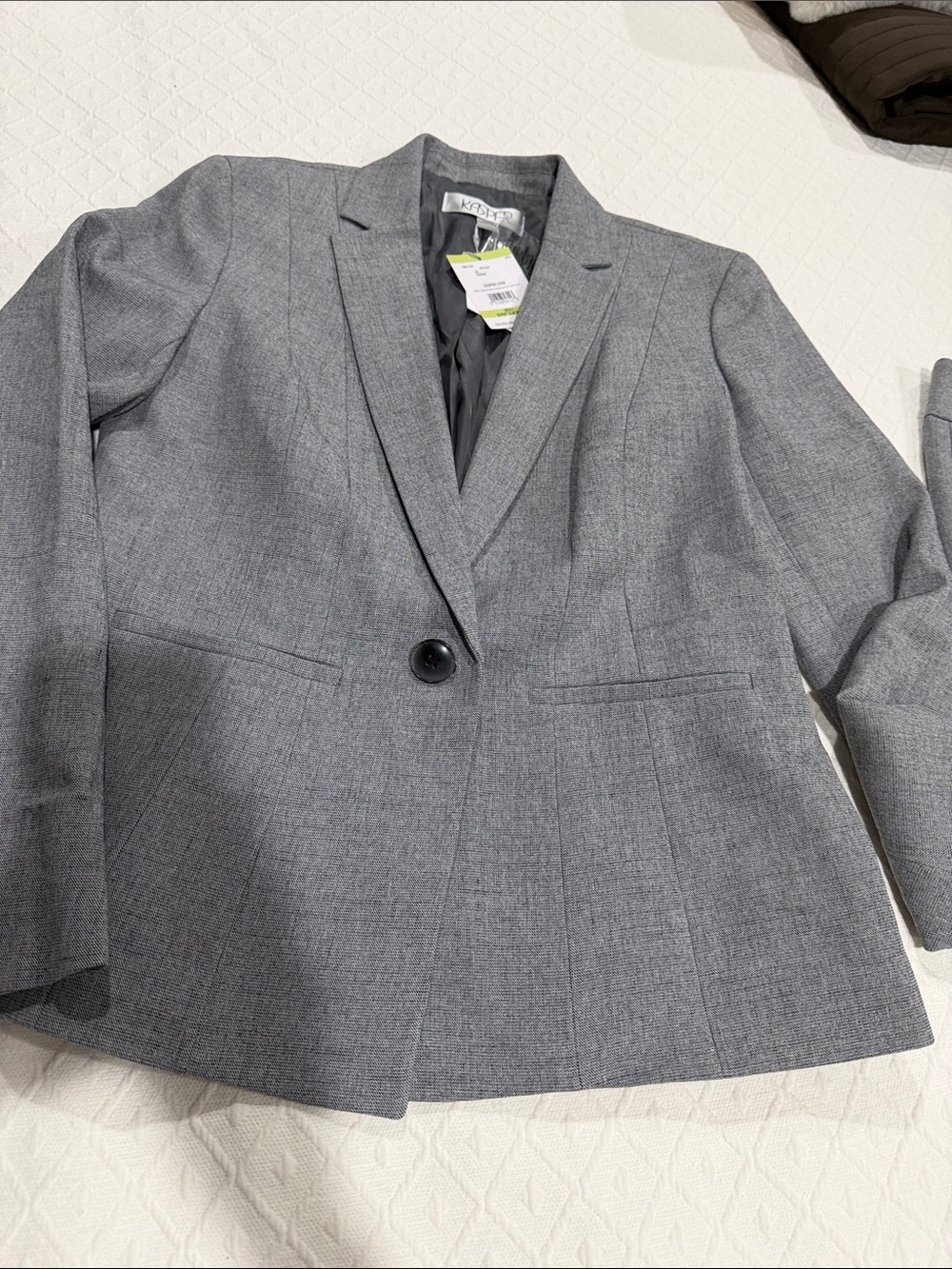 NWT Kasper Grey Women's Two-Piece Suit - 4 - Picture 7 of 14
